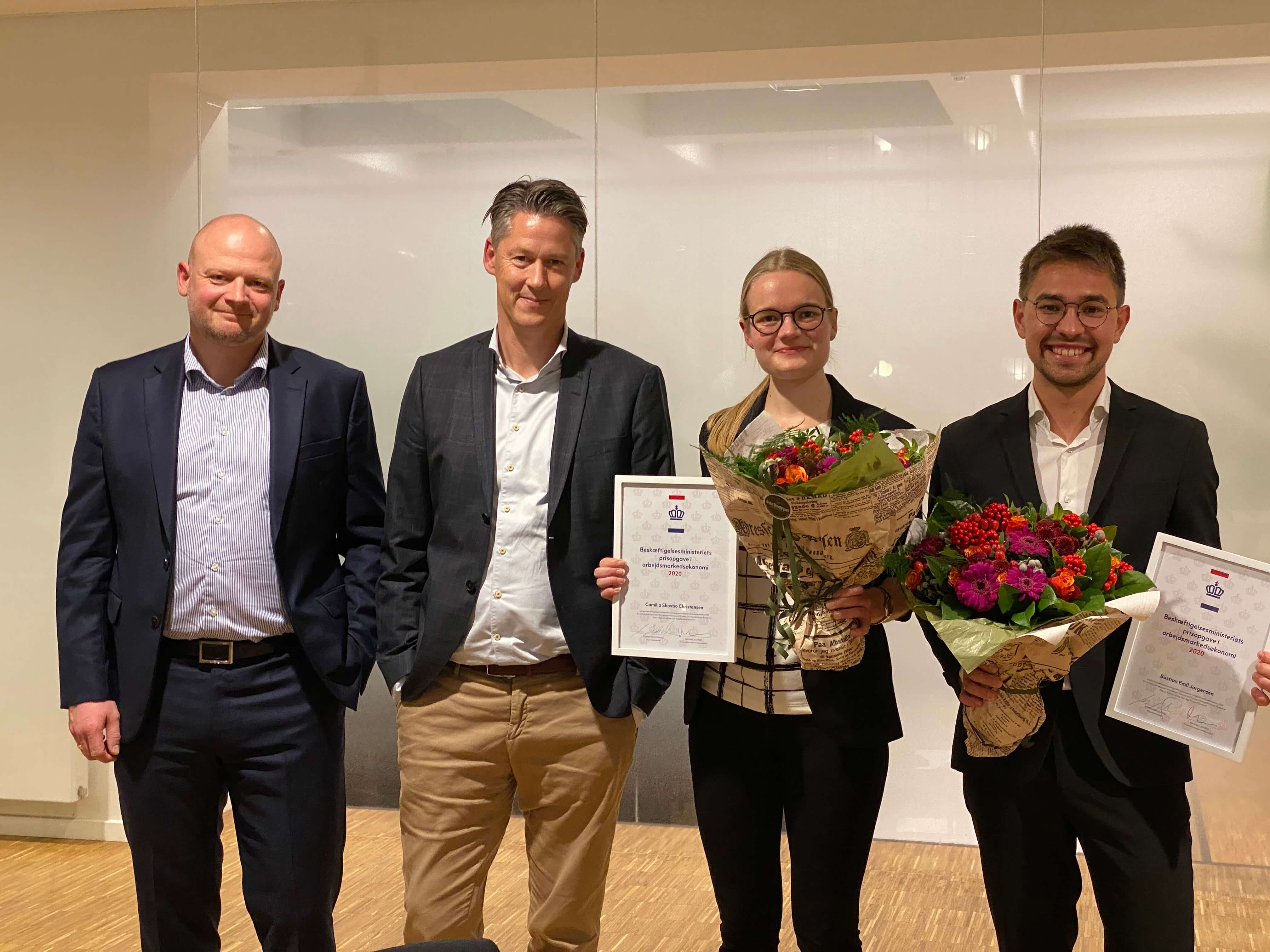 Camilla Skovbo Christensen and Bastian Emil Ellegaard in the Ministry of Employment