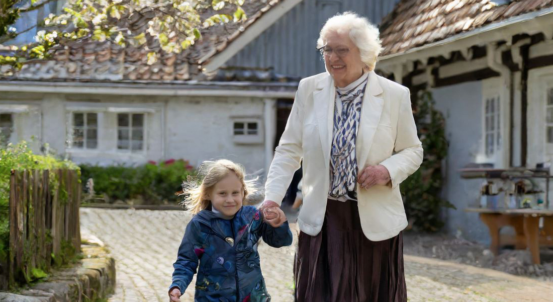   AI-generated image. Grandma and grand daughter